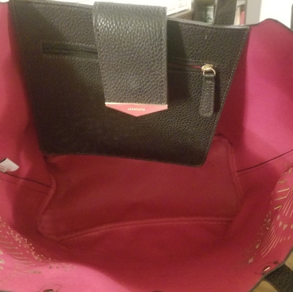 Black and pink tote bag - Picture 2 of 3